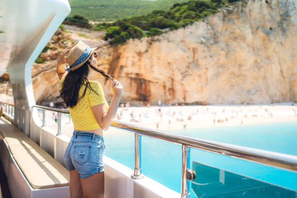 istock Young woman on a boat ride 1152483618
