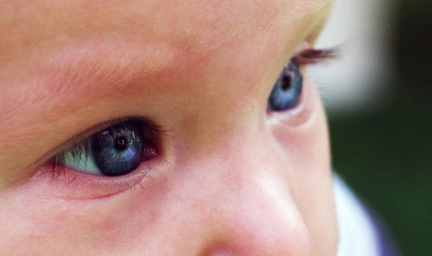 istock Beautiful blue baby eyes 1152484452