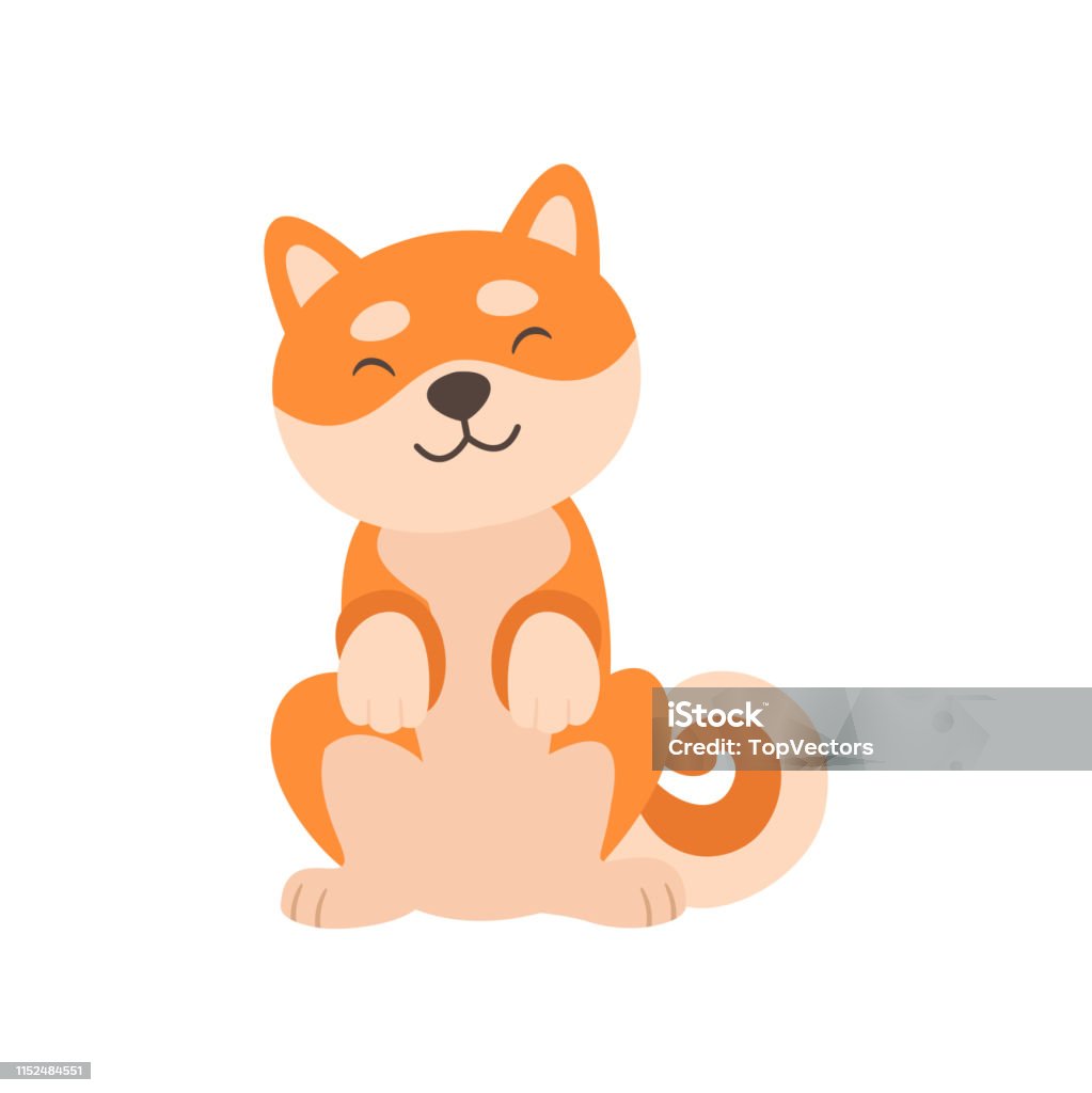 Stirre Forord Tvunget Cute Shiba Inu Dog Sitting Adorable Funny Japan Pet Animal Cartoon  Character Vector Illustration Stock Illustration - Download Image Now -  iStock