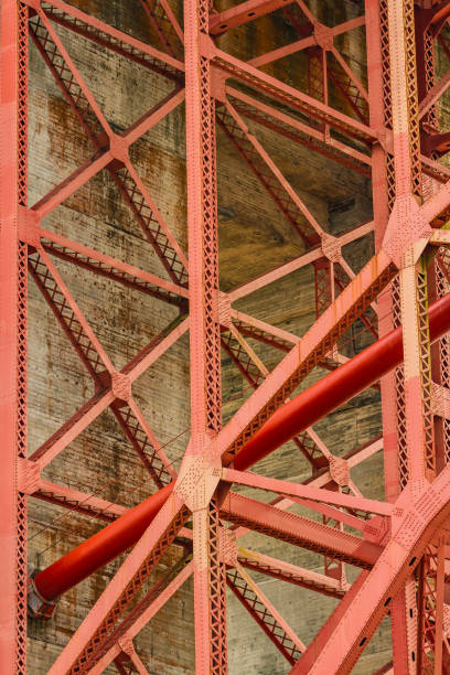 istock Red Metal Pillars Golden Gate Bridge 1152486689