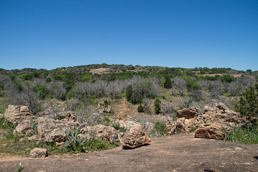 Nature landscape of Inks Lake State Park, Texas, USA