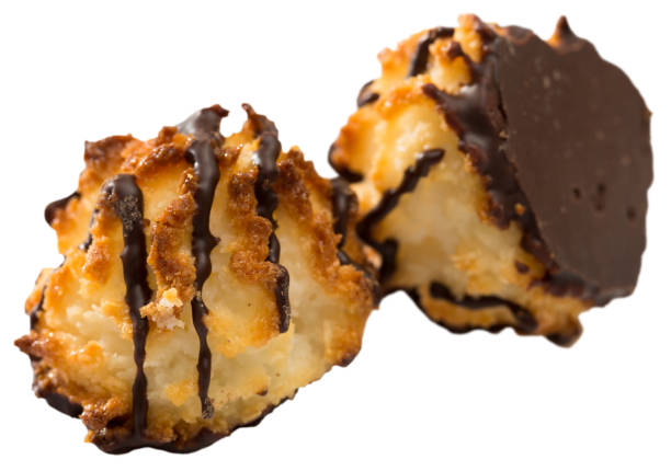istock Coconut cookies with chocolate glaze 1152487272
