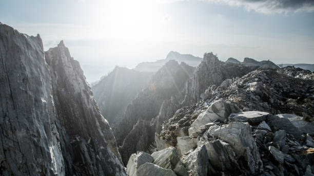rocky mountan and sunbeam