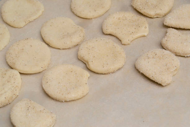 istock Sweet homemade cookies on a baking sheet 1152493078