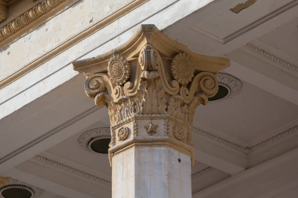 istock Columns and capital - the architectural element of many Soviet buildings in Empire style 1152495601