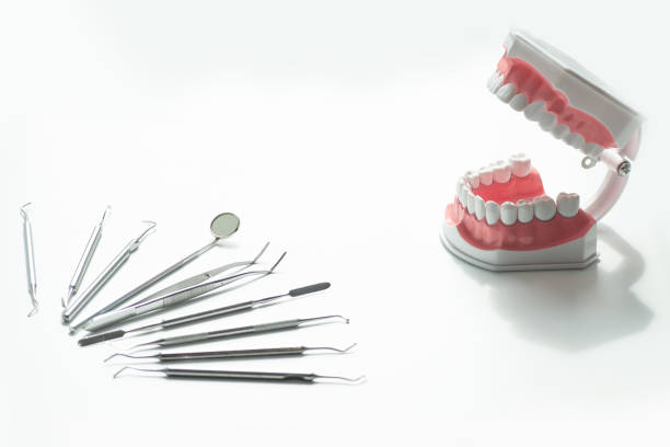 istock a various dental tools laid out flatlay on a light background 1152500237