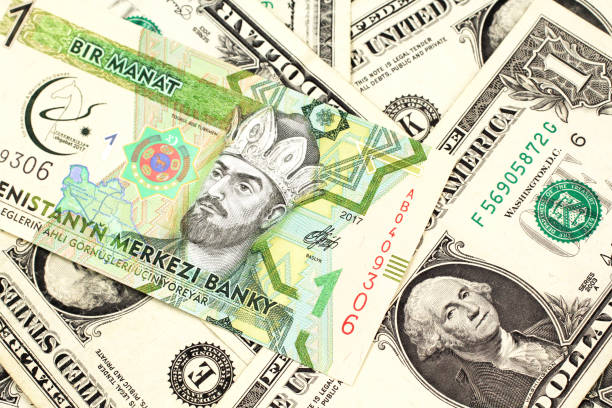 istock A manat from Turkmenistan with American one dollar bills 1152500486