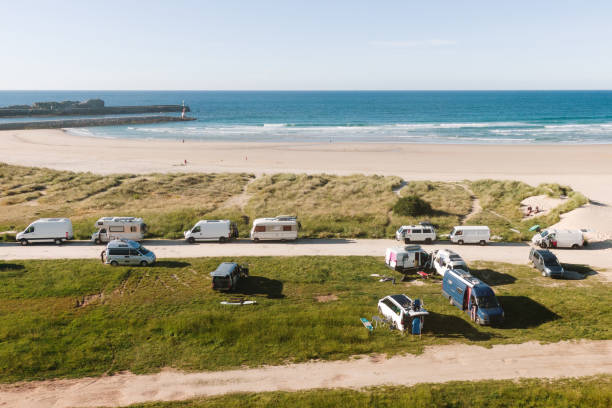 istock Motor home and vans by the sea 1152505458