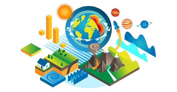 Geo Examples Picture Geo Isometric Vector Illustration Geology And Geography Element ...