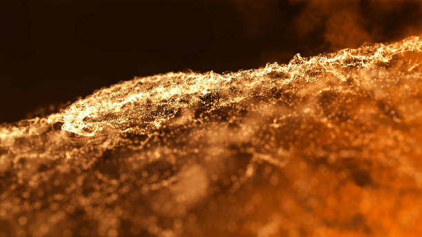 istock Abstract golden colored floating particles background with depth of field. Sparkling particles, bokeh and light effects. 1152511990