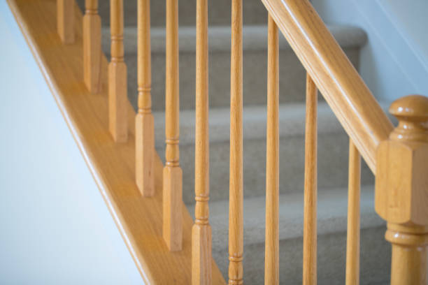 istock Wood stairs, interior 1152522109