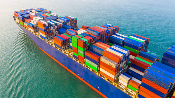 istock Container ship sailing through the ocean, Business logistics and transportation of International container ship in the ocean freight transportation. 1152527072