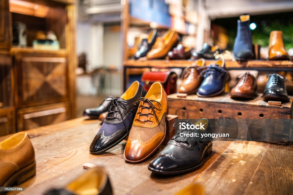 Boutique shoes in a store Boutique shoes in a store. Shoe Stock Photo