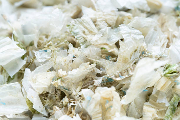 istock Plastic bag waste degradation for the recycled. Waste management concept 1152536052