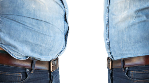 Man before and after weight loss diet Man before and after weight loss diet. Close-up photo of male's abdomen before and after weight loss. too thin stock pictures, royalty-free photos & images