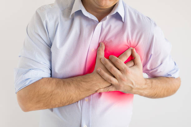 istock Man suffering from heart pain. Heart attack concept. 1152537187