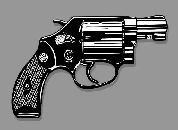 Vector illustration of 38 Special Revolver Illustration