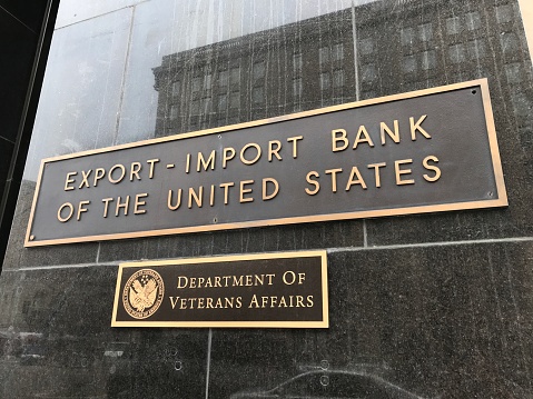 Washington DC/USA Mar 25 2019/Signboard of United States Department of Veterans Affairs(VA).The VA stands in front of Lafayette Square Park in the north of the White House.