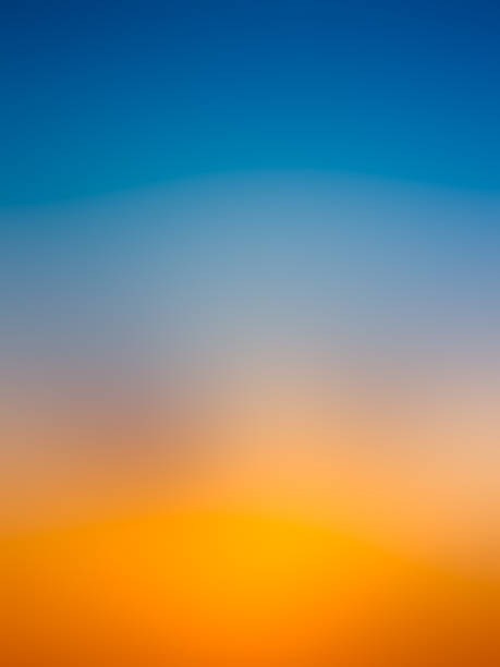 istock Abstract gradient sunrise in the sky with blue and orange natural background. 1152540277