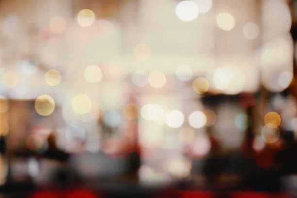 istock Abstract blurred light in night time of urban with bokeh background. 1152540916
