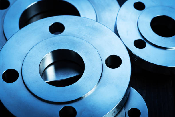 Stainless steel flange stock photo