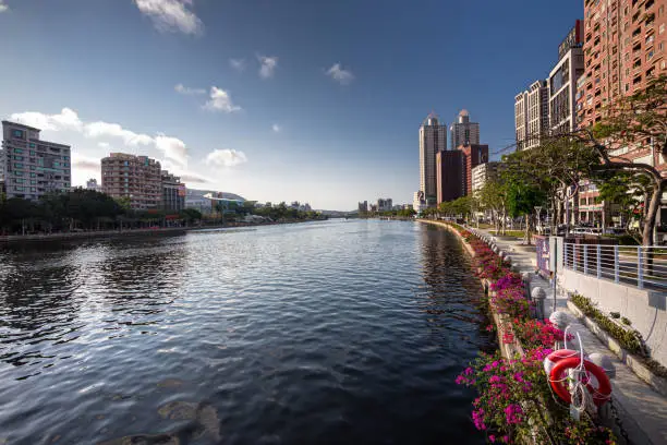 The Love River or Ai River is a river in southern Taiwan, and flows into Kaohsiung Harbor. There are boats and gondola rides for tourists to enjoy the city view