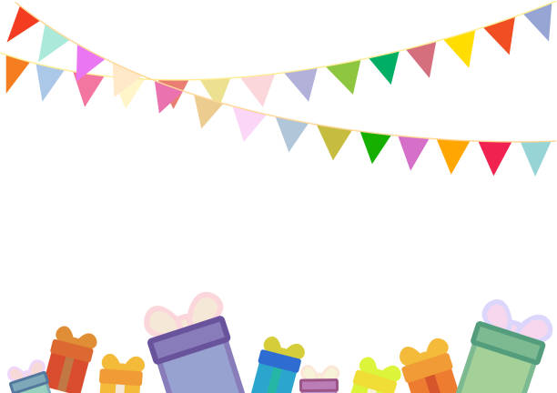 Carnival Garland With Flags Stock Illustration - Download Image Now -  Birthday, Bunting, Garland - Decoration - iStock