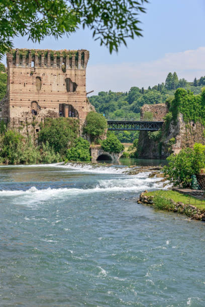 istock Small weir in Italian village 1152551780