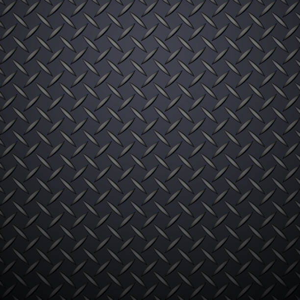 ilustrações de stock, clip art, desenhos animados e ícones de dark metal background, metal grate sheet - corrugated iron abstract steel backgrounds