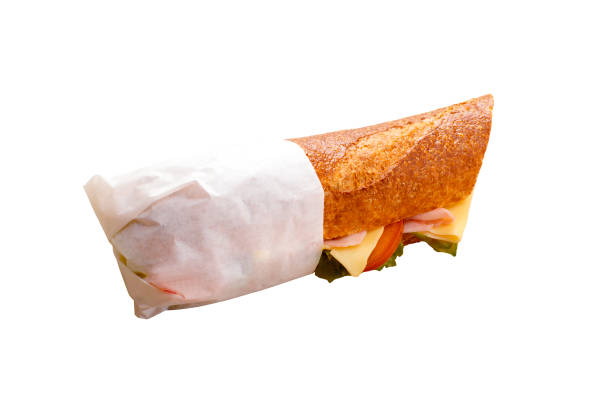 Ham salad submarine sandwich isolated