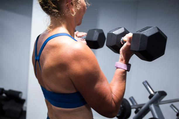 istock Mature woman in gym 1152555809