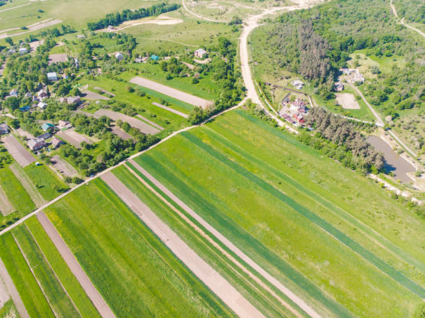 istock aerial view of farming fields 1152555926