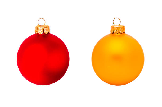istock Christmas balls over white background 1152556016
