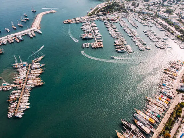 Photo of Aerial View Yachts in the Bodrum Marina