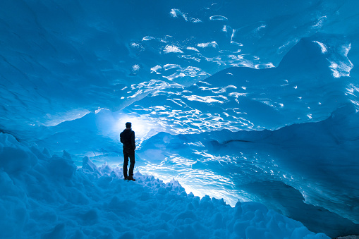 Ice Cave at Bryon Glacier, Alaska