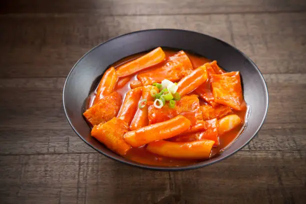 Spicy Rice Cakes - Korean Traditional Snack Food / Korea, Asia, Cooking, Fast Food Restaurant, Rice Cake
