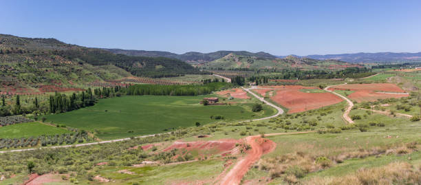 Panoramic view over the landscape of Castilla-La Mancha