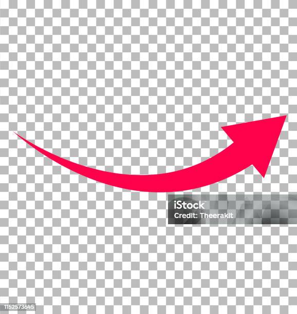 Red Arrow Icon On Transparent Background Flat Style Arrow Icon For Your Web  Site Design Logo App Ui Arrow Indicated The Direction Symbol Curved Arrow  Sign Stock Illustration - Download Image Now -
