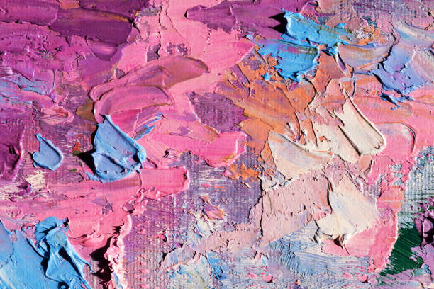 istock abstract oil paint texture on canvas, background 1152574941