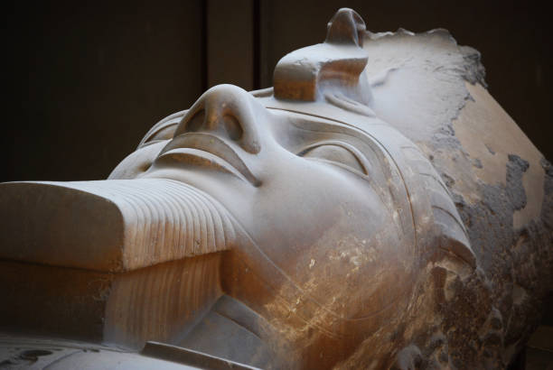istock Ancient stone face of Ramses II, Egypt 1152575740