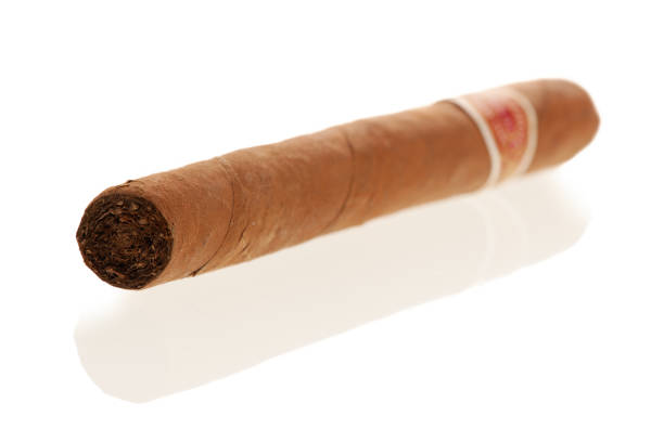 istock Cuban cigar isolated over white background 1152577403