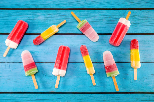 istock Colorful fruit ice cream stick look fresh to eat 1152581126