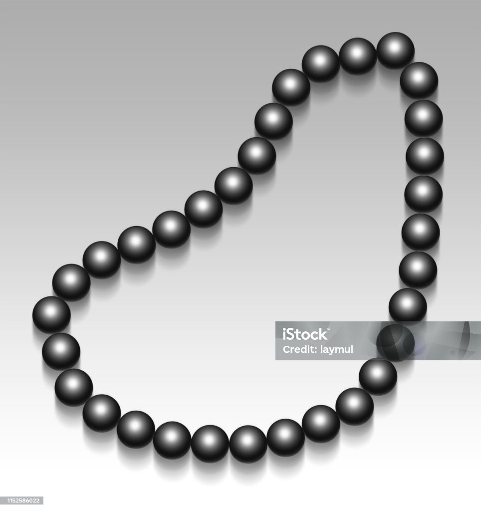Black pearl Necklace of a black pearl. Black Pearl stock illustration