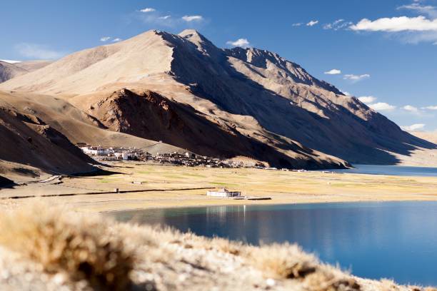 Himalayan Lake Moriri Tso, Ladakh, Jammu and Kashmir, India stock photo