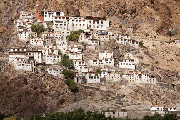 Karsha Gompa, Zanskar Valley, Ladakh, Jammu and Kashmir, India stock photo