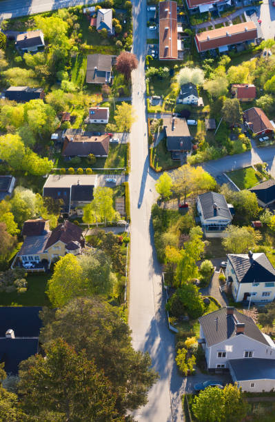 istock 3D warped villa community, Sollentuna, Sweden 1152590887