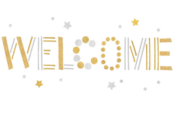 istock Welcome text paper cut on white background 1152593051