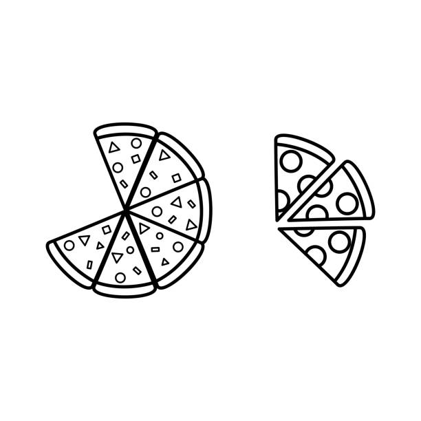Ilustración de Conjunto De Iconos De Línea De Pizza En Blanco Y Negro  Logotipo De Comida y más Vectores Libres de Derechos de Alimento - iStock