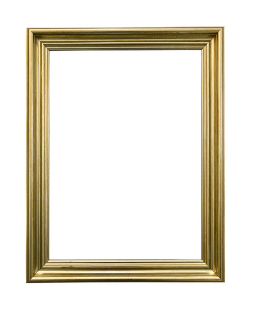 cadre photo doré - picture frame classical style elegance rectangle photos et images de collection