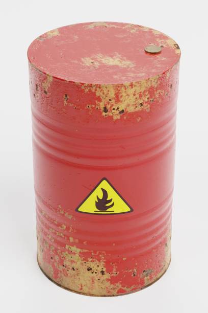 istock Realistic 3D Render of Flammable Barrel 1152602863